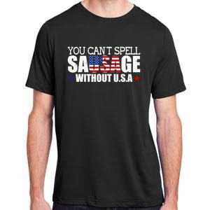 YOU CAN'T SPELL SAUSAGE WITHOUT USA DESIGN FOR AMERICANS Adult ChromaSoft Performance T-Shirt