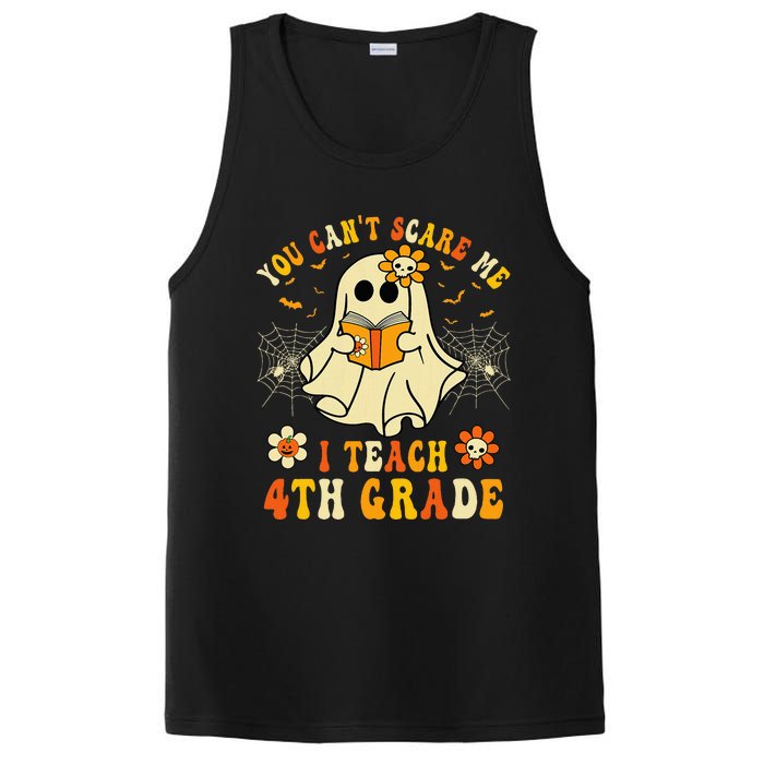 You CanT Scare Me I Teach 4th Grade Halloween Teacher Ghost PosiCharge Competitor Tank