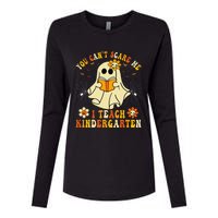 You CanT Scare Me I Teach Kindergarten Halloween Teacher Womens Cotton Relaxed Long Sleeve T-Shirt