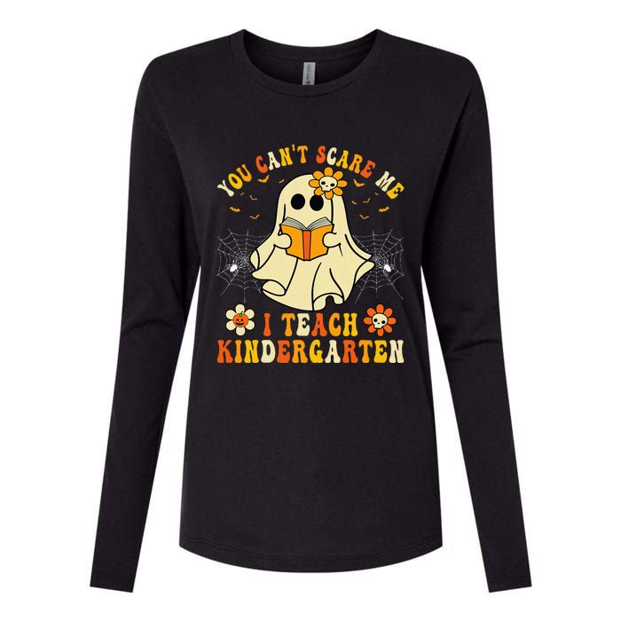 You CanT Scare Me I Teach Kindergarten Halloween Teacher Womens Cotton Relaxed Long Sleeve T-Shirt