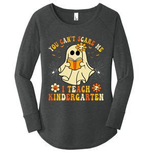 You CanT Scare Me I Teach Kindergarten Halloween Teacher Women's Perfect Tri Tunic Long Sleeve Shirt