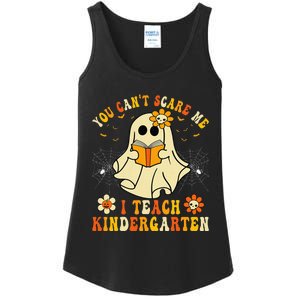 You CanT Scare Me I Teach Kindergarten Halloween Teacher Ladies Essential Tank