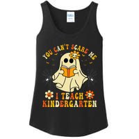 You CanT Scare Me I Teach Kindergarten Halloween Teacher Ladies Essential Tank