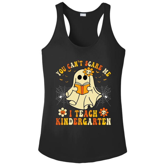 You CanT Scare Me I Teach Kindergarten Halloween Teacher Ladies PosiCharge Competitor Racerback Tank