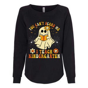 You CanT Scare Me I Teach Kindergarten Halloween Teacher Womens California Wash Sweatshirt