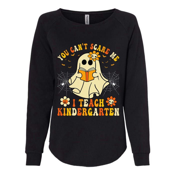 You CanT Scare Me I Teach Kindergarten Halloween Teacher Womens California Wash Sweatshirt