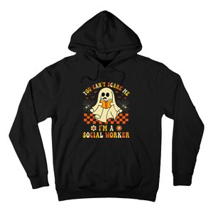 You CanT Scare Me IM A School Social Worker Halloween Hoodie