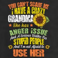 You Can't Scare Me I Have A Grandma With Anger Issues Microfiber Hand Towel