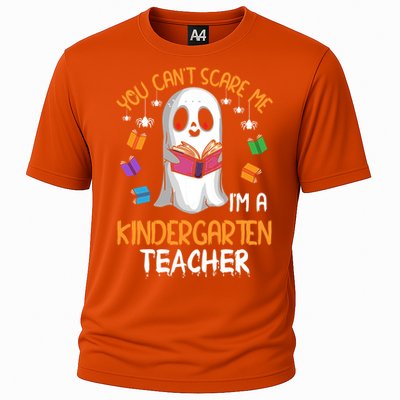 You Cant Scare Me Im A Kindergarten Teacher Ghost Halloween Gift Cooling Performance Crew T-Shirt