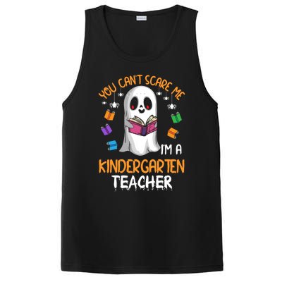 You Cant Scare Me Im A Kindergarten Teacher Ghost Halloween Gift PosiCharge Competitor Tank