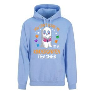 You Cant Scare Me Im A Kindergarten Teacher Ghost Halloween Gift Unisex Surf Hoodie