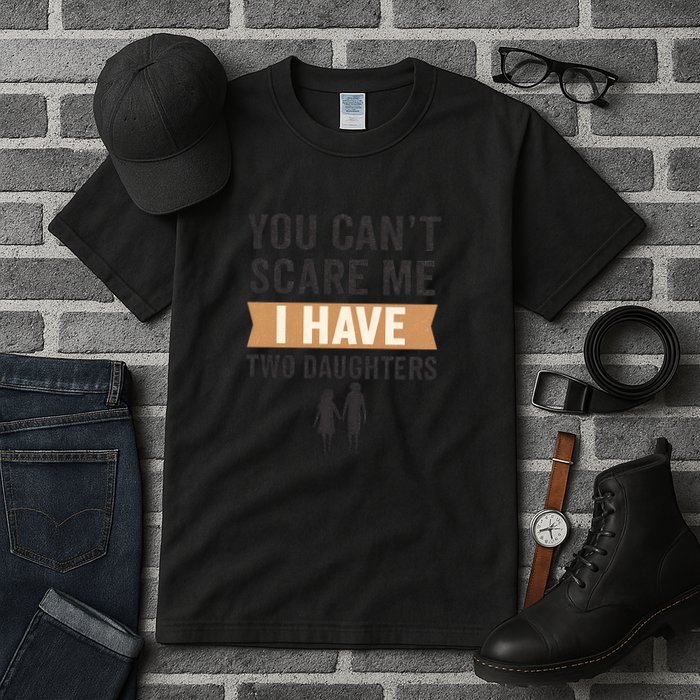 You Can't Scare Me, I Have Two Daughters Tall T-Shirt