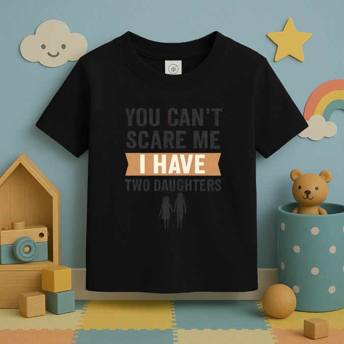 You Can't Scare Me, I Have Two Daughters Toddler T-Shirt