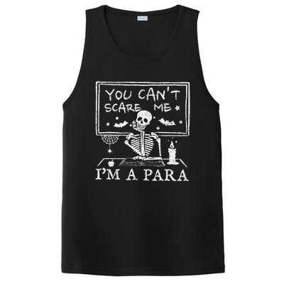 You Cant Scare Me Im A Para Teacher Funny Halloween PosiCharge Competitor Tank