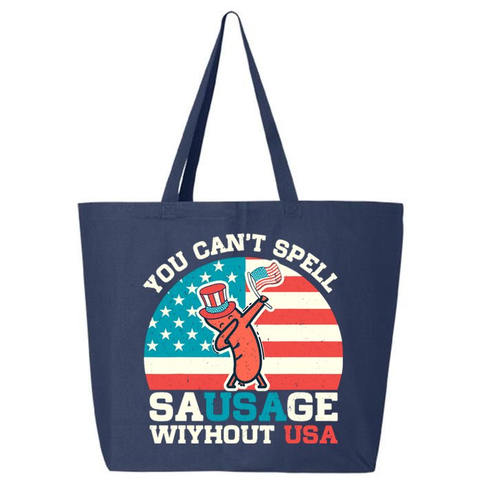 You Can’T Spell Sausage Without Usa Vintage Patriotic 25L Jumbo Tote