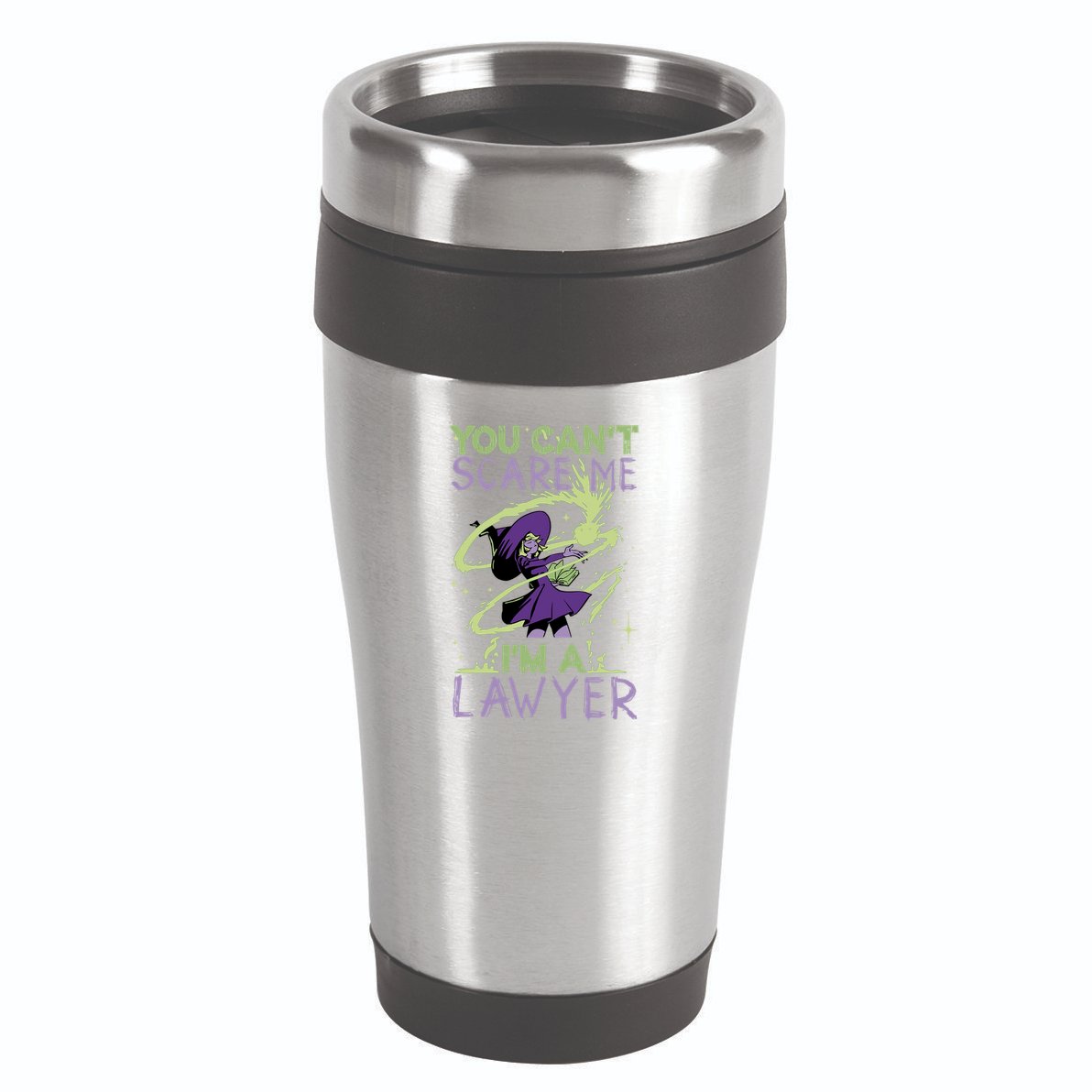 You CanT Scare Me IM A Lawyer Witch Casting Puns Cool Gift 16oz Travel Tumbler