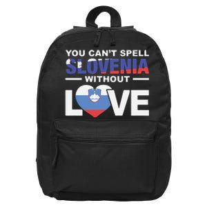 You Can’t Spell Slovenia Without Love 16 in Basic Backpack