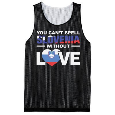 You Can’t Spell Slovenia Without Love Mesh Reversible Basketball Jersey Tank