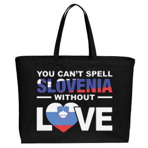 You Can’t Spell Slovenia Without Love Cotton Canvas Jumbo Tote