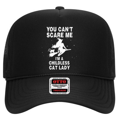 You CanT Scare Me IM A Childless Cat Lady Witch Halloween Trucker Hat