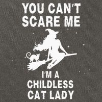 You CanT Scare Me IM A Childless Cat Lady Witch Halloween Cotton Canvas Backpack
