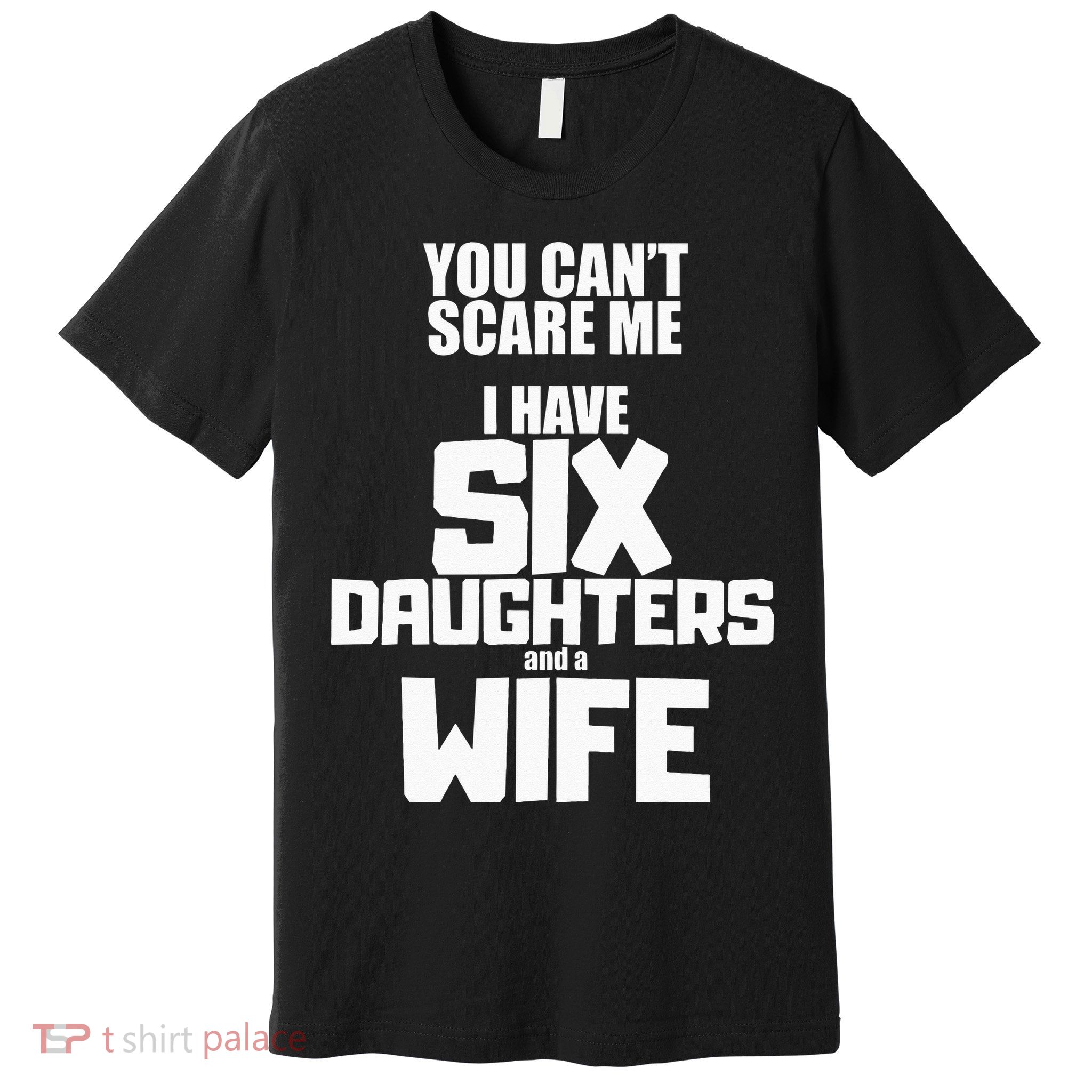 You Cant Scare Me I Have Six Daughters And A Wife Premium T-Shirt
