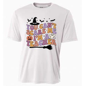 You Cant Scare Me Im A Teacher Witch Halloween Ghost Teacher Life Cooling Performance Crew T-Shirt