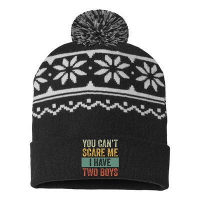 You Can't Scare Me I Have Two Funny USA-Made Snowflake Beanie