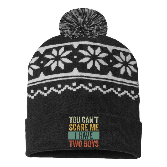 You Can't Scare Me I Have Two Funny USA-Made Snowflake Beanie