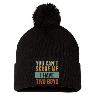 You Can't Scare Me I Have Two Funny Pom Pom 12in Knit Beanie