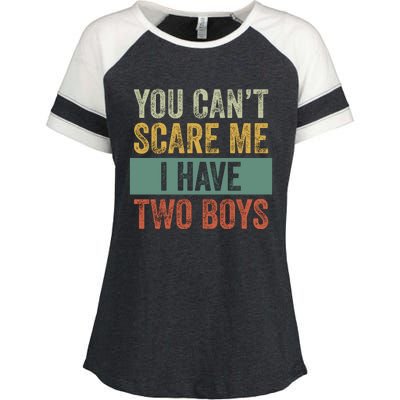 You Can't Scare Me I Have Two Funny Enza Ladies Jersey Colorblock Tee