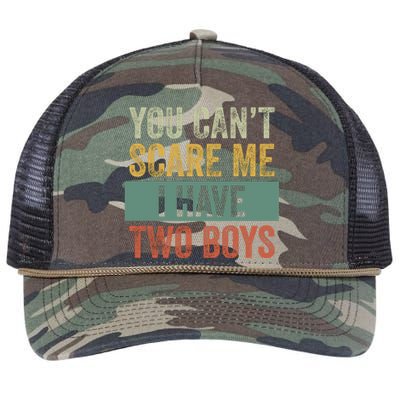 You Can't Scare Me I Have Two Funny Retro Rope Trucker Hat Cap