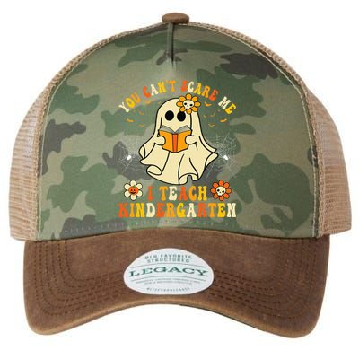 You Cant Scare Me I Teach Kindergarten Halloween Teacher Legacy Tie Dye Trucker Hat