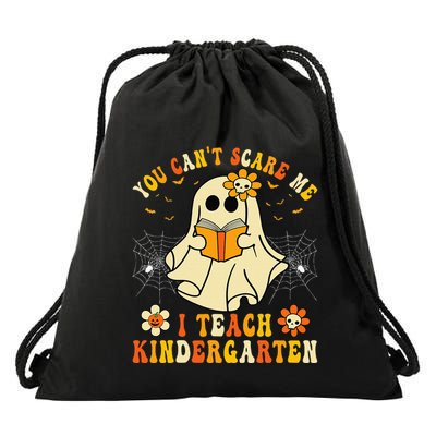 You Cant Scare Me I Teach Kindergarten Halloween Teacher Drawstring Bag