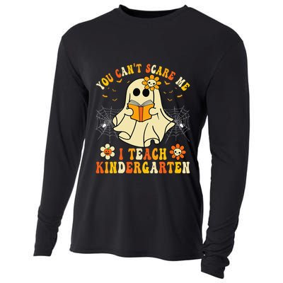 You Cant Scare Me I Teach Kindergarten Halloween Teacher Cooling Performance Long Sleeve Crew
