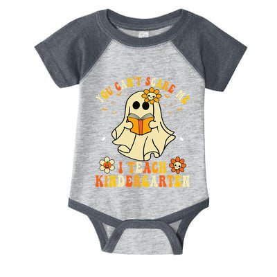 You Cant Scare Me I Teach Kindergarten Halloween Teacher Infant Baby Jersey Bodysuit