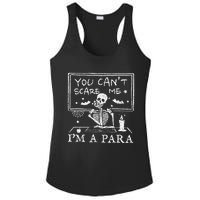 You Cant Scare Me Im A Para Teacher Funny Halloween Ladies PosiCharge Competitor Racerback Tank