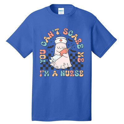 You CanT Scare Me IM A Nurse Cute Ghost Retro Halloween Gift Tall T-Shirt