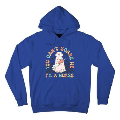 You CanT Scare Me IM A Nurse Cute Ghost Retro Halloween Gift Tall Hoodie