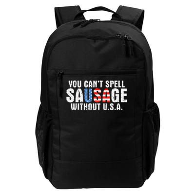 You Can't Spell Sausage Without USA Funny American Daily Commute Backpack