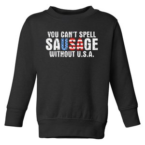 You Can't Spell Sausage Without USA Funny American Toddler Sweatshirt