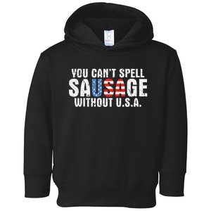 You Can't Spell Sausage Without USA Funny American Toddler Hoodie