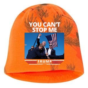 You Cant Stop Me Make America Great Again Trump 2024 Kati - Camo Knit Beanie