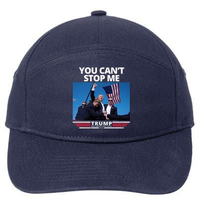 You Cant Stop Me Make America Great Again Trump 2024 7-Panel Snapback Hat