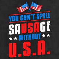 You Cant Spell Sausage Without Usa American Flag Great Gift 11oz C Handle Ceramic Mug