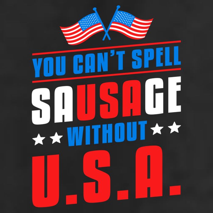 You Cant Spell Sausage Without Usa American Flag Great Gift 11oz C Handle Ceramic Mug