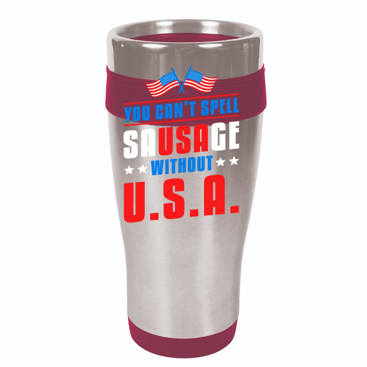 You Cant Spell Sausage Without Usa American Flag Great Gift Cropped Pullover Crew