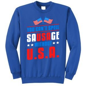 You Cant Spell Sausage Without Usa American Flag Great Gift Sweatshirt