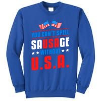 You Cant Spell Sausage Without Usa American Flag Great Gift Sweatshirt