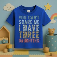 You Can't Scare Me I Have Three Daughters Dad Father Day Toddler T-Shirt